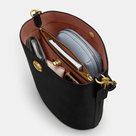 Coach Willow Soft Bucket Bag - Black - Picture 5 of 14